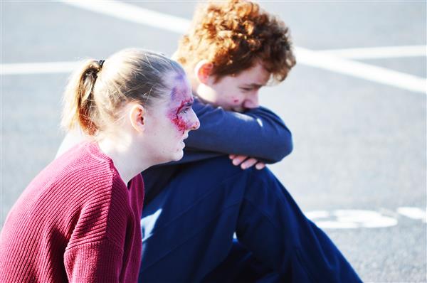 Henderson Mock Crash victims await medical treatment 